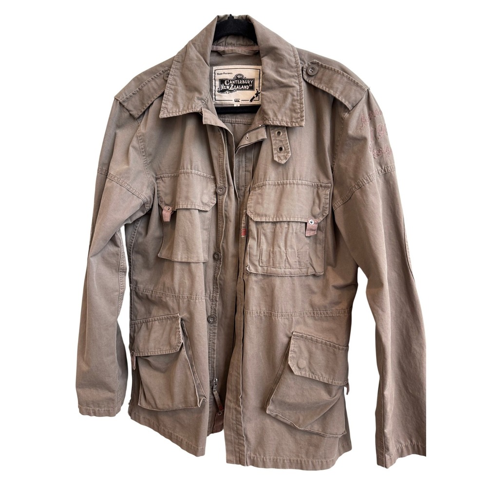 Vtg Canterbury‎ of New Zealand Mens Rugby Field Jacket M Blokecore Utility Chore